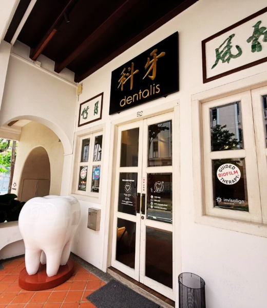 Dentalis dental clinic in a restored heritage shophouse in Singapore — teeth whitening setting